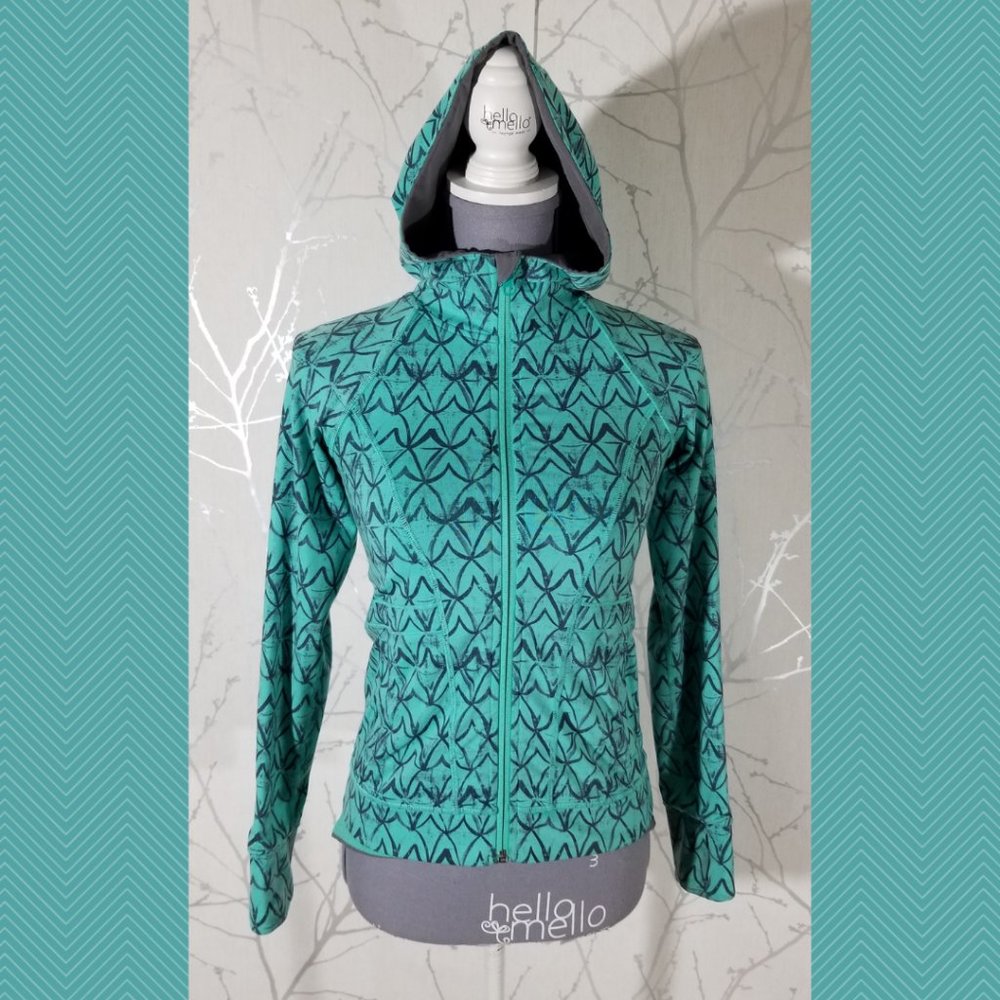 Ivivva Mint Green Printed Reversible Hoodie